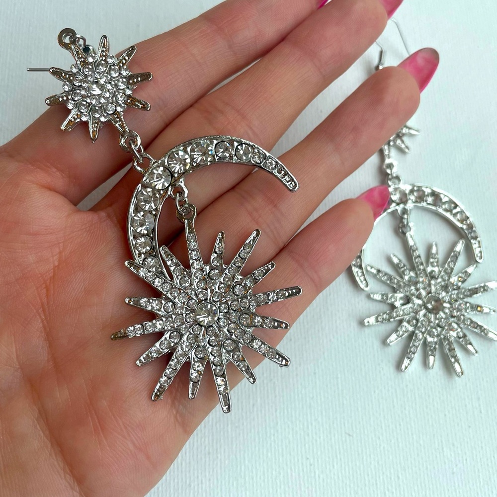 Silver Fp Celestial Statement Earrings - image 6